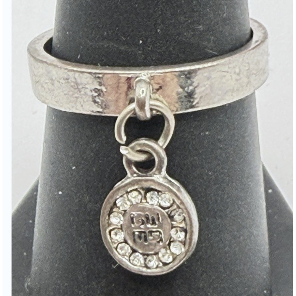 Bible Verse Matthew 28:20 Faith Ring Size‎ 8 Rhinestone Dangle Charm